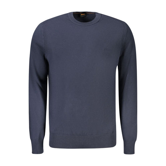 Blauer Baumwollpullover